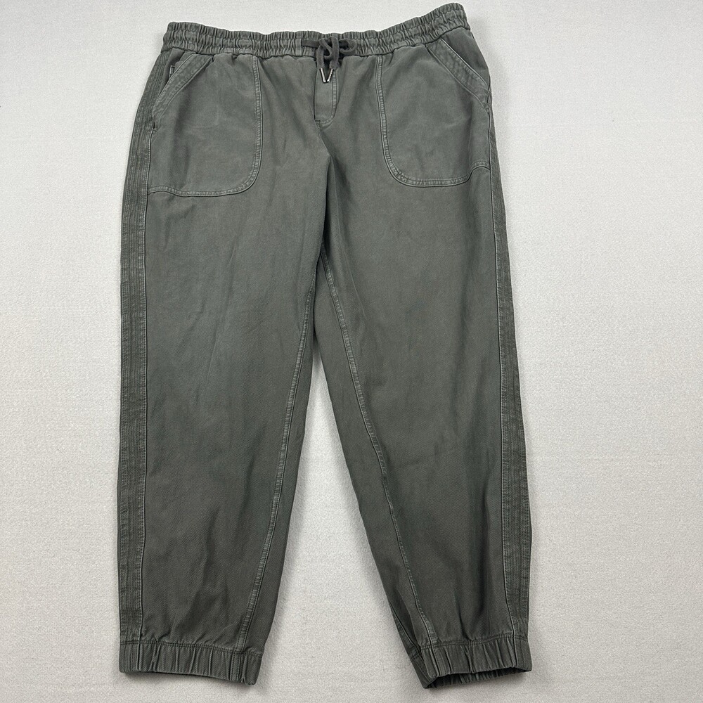 Athleta Pants Women 18 Green Solid Fallon Jogger Tapered Sweatpants Pockets